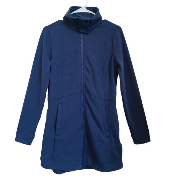 Marmot Jacket Full Zip Navy Blue Plush High Neck Womens size Small - Picture 1 of 15